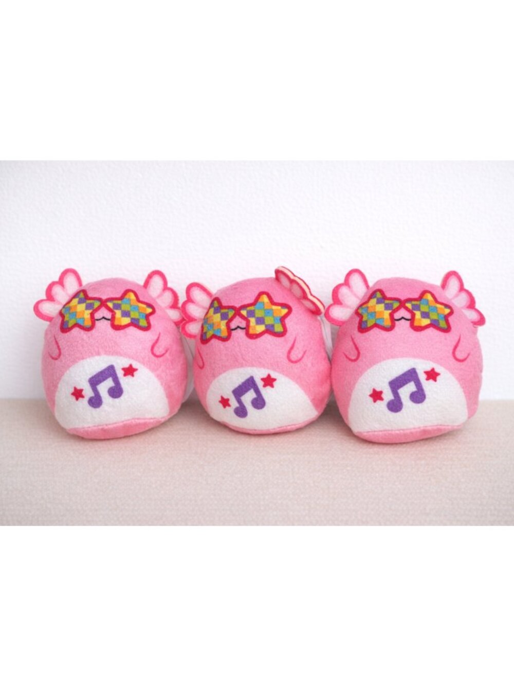 3x New Mini Squishmallows Archie Pink 3in